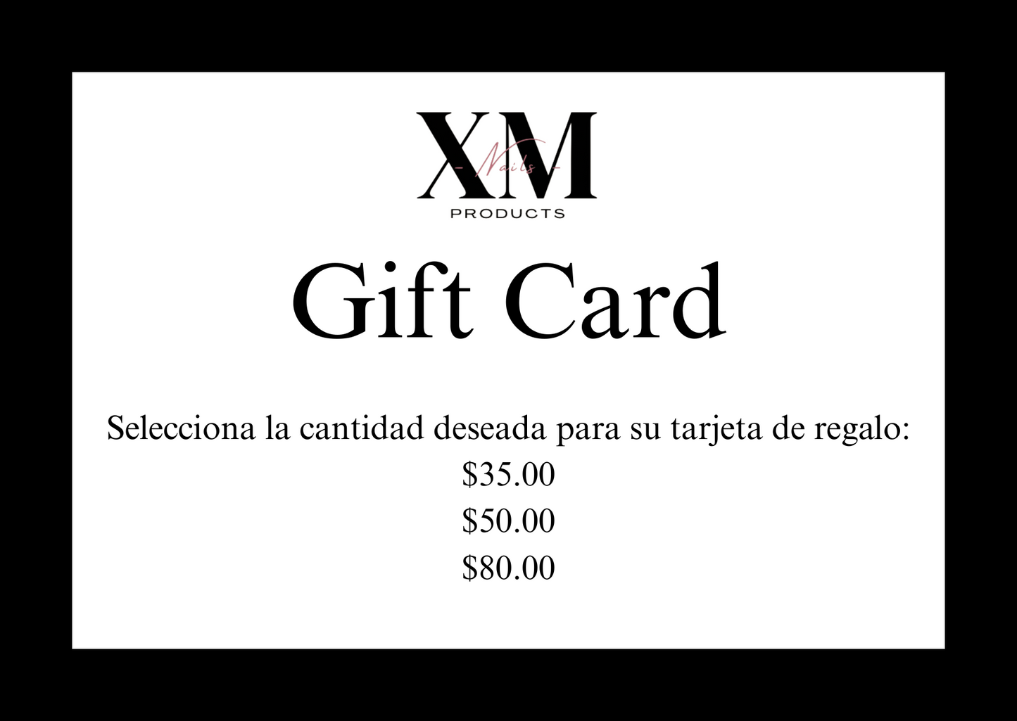 💅 ¡Tarjeta de Regalo XM Nails Products! 💅